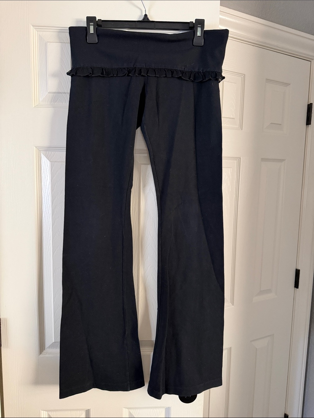 Vintage SOLOW Black Ruffle Waistband Sweatpants